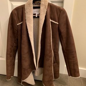 BCBG Faux Shearling Coat